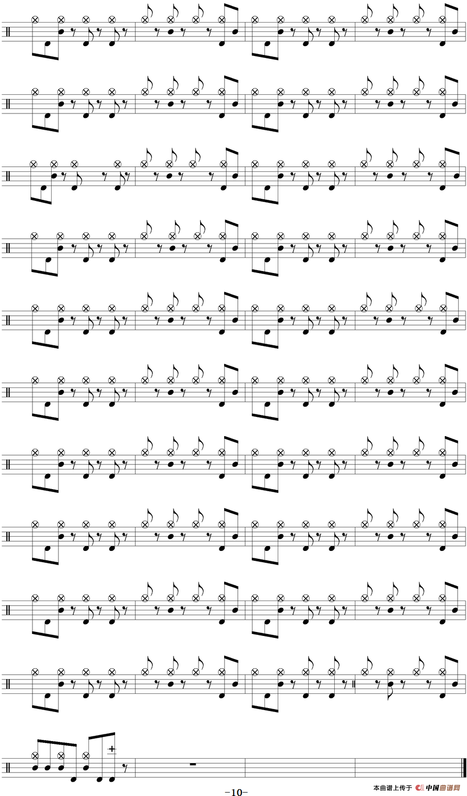 爵士鼓谱：Black Sabbath - War pigs