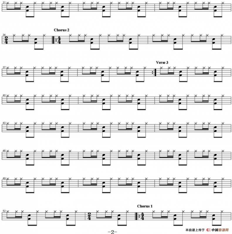 爵士鼓谱：Bob Marley - I shot the sheriff