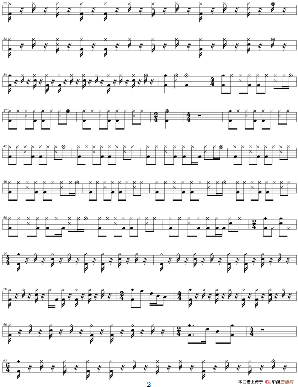 爵士鼓谱：Bryan Adams - Please forgive me