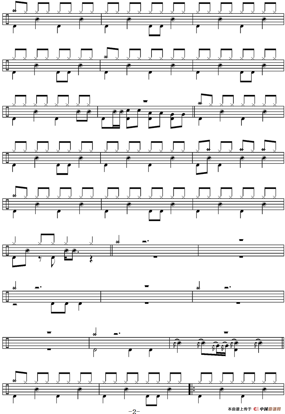 爵士鼓谱：Bryan Adams-Summer of 69