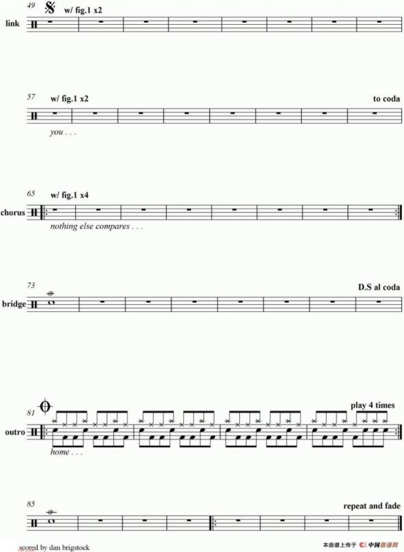 爵士鼓谱：Coldplay - Clocks