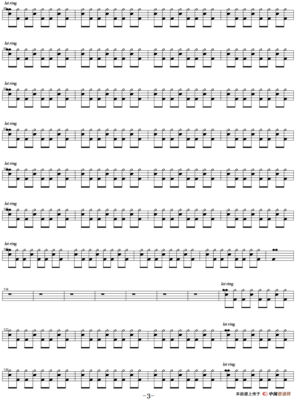 爵士鼓谱：Coldplay - Clocks