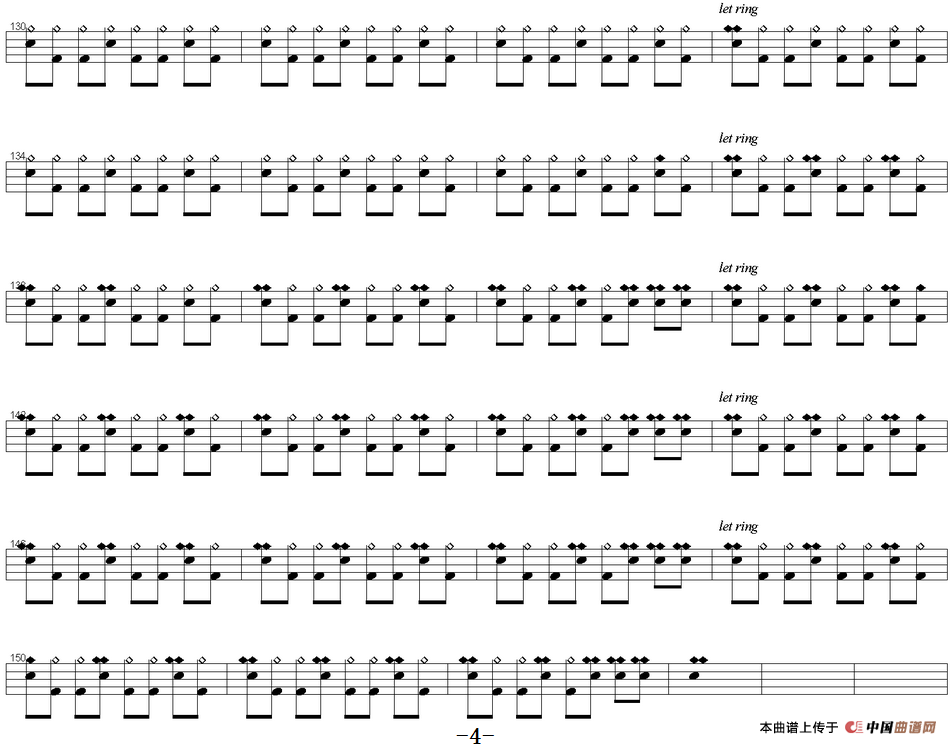 爵士鼓谱：Coldplay - Clocks