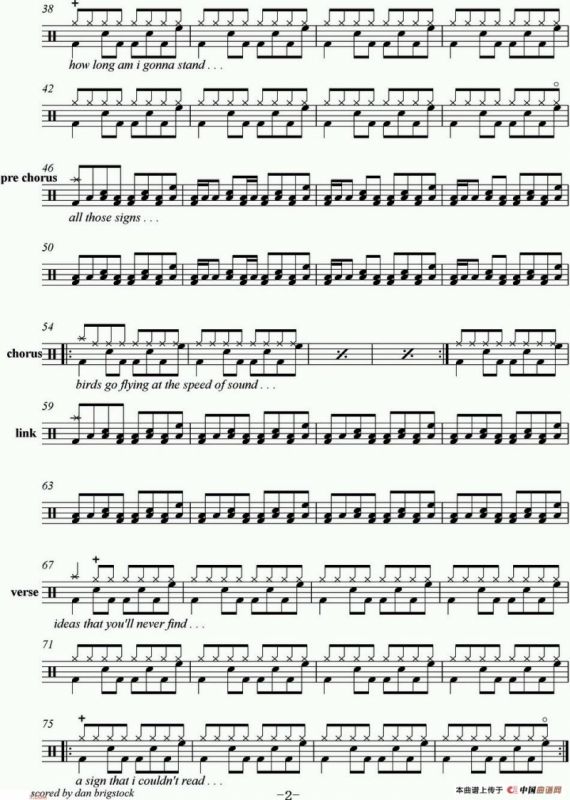 爵士鼓谱：Coldplay - Speed of sound