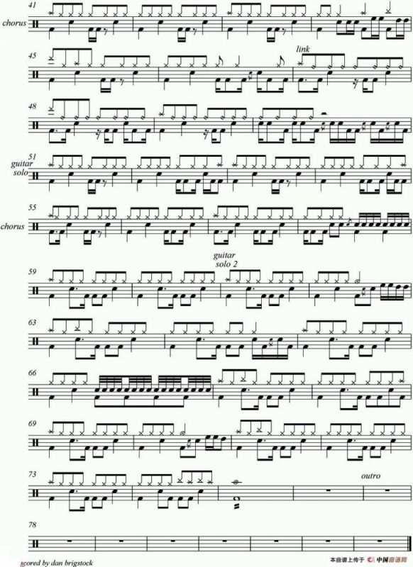 爵士鼓谱：Darkness - Love is only a feeling