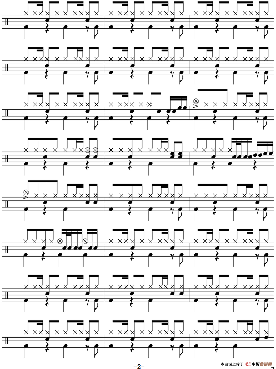 爵士鼓谱：Eagles - Hotel california