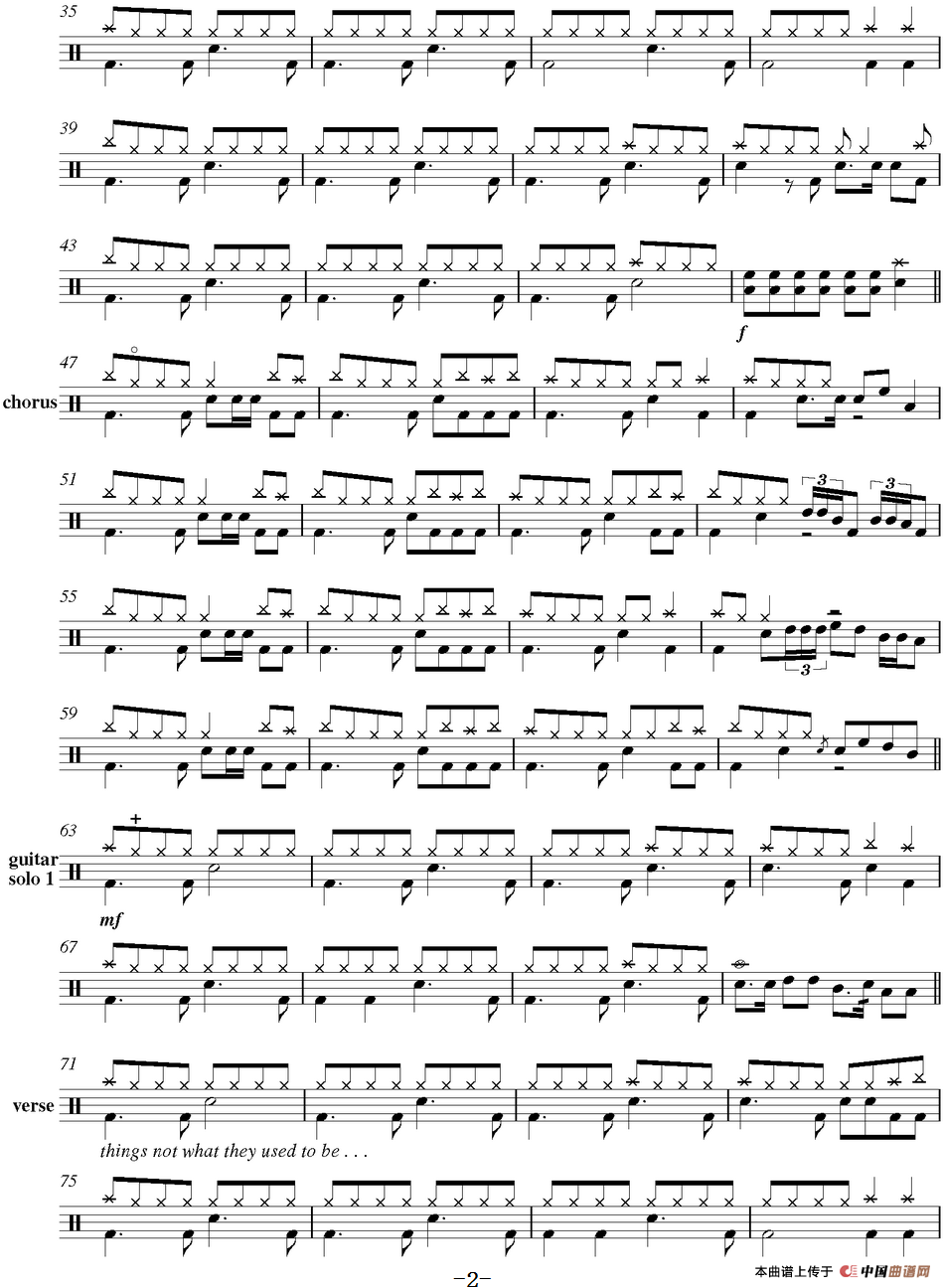 爵士鼓谱：Metallica-fade to black