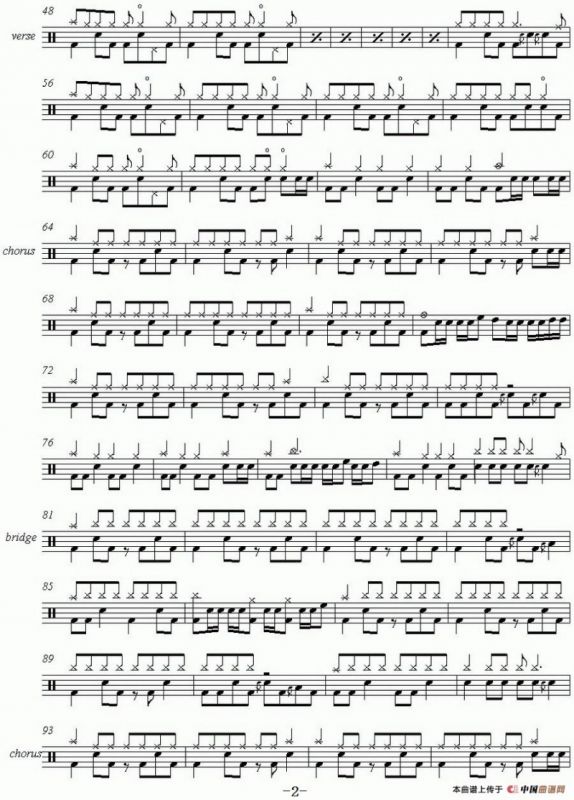 爵士鼓谱：Foo Fighters-Learn to fly