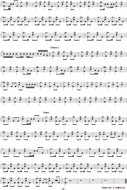 爵士鼓谱：Guns n Roses - You could be mine