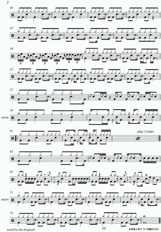 爵士鼓谱：Led Zeppelin-Stairway to heaven