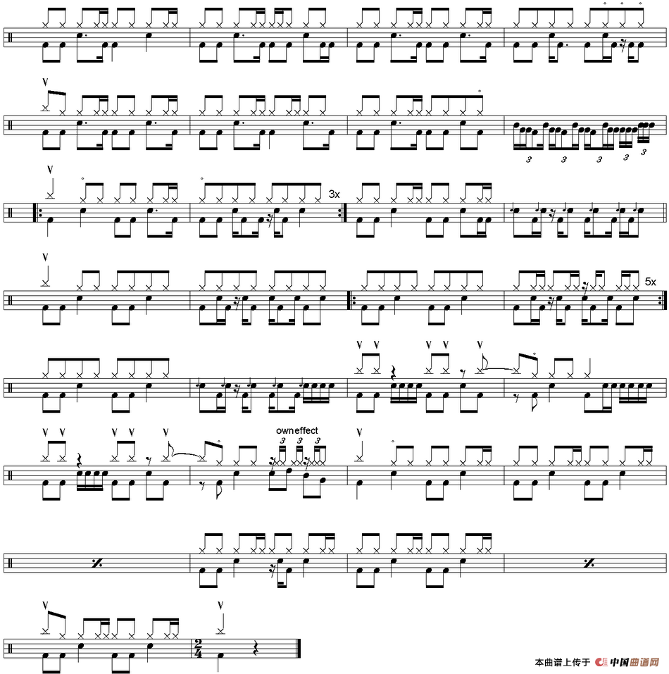 爵士鼓谱：Led Zeppelin-Stairway to heaven