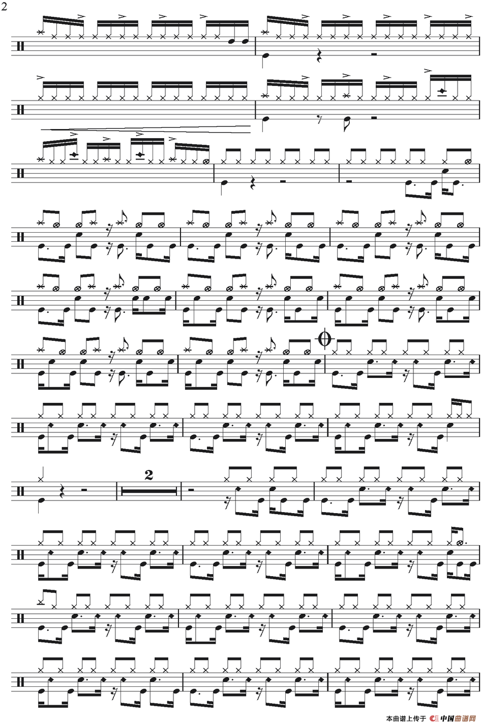 爵士鼓谱：Limp Bizkit - Mission Impossible theme