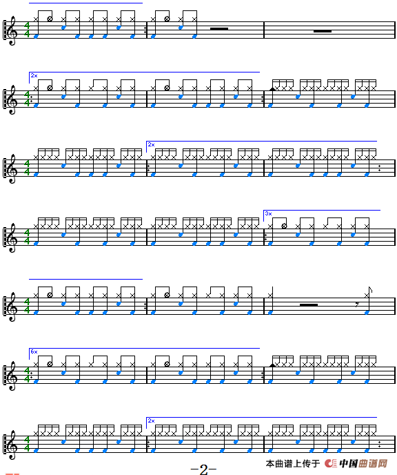 爵士鼓谱：Pink - Get this party started