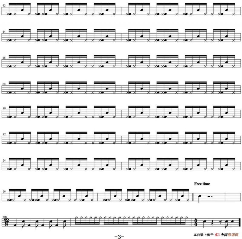 爵士鼓谱：Ugly Kid Joe - Everything about you