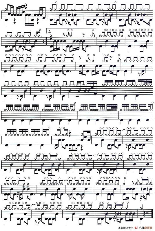 架子鼓谱：应用乐曲集《恼人的秋风》