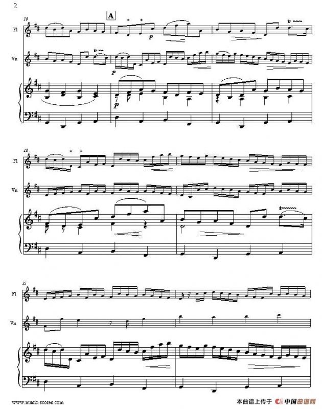 Canon in D（G大调卡农）（长笛+小提琴+钢琴三重奏）