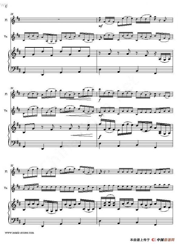 Canon in D（G大调卡农）（长笛+小提琴+钢琴三重奏）