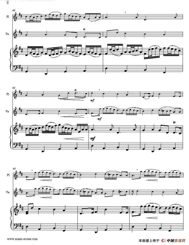 Canon in D（G大调卡农）（长笛+小提琴+钢琴三重奏）