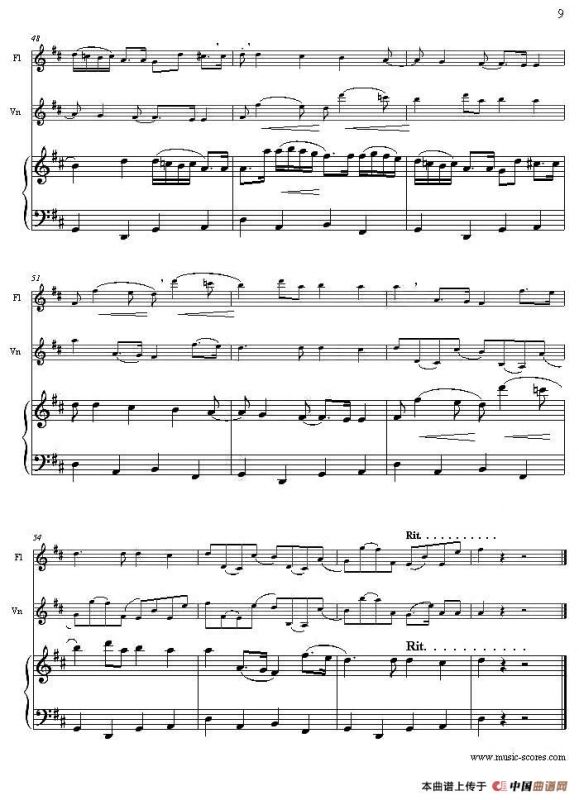 Canon in D（G大调卡农）（长笛+小提琴+钢琴三重奏）