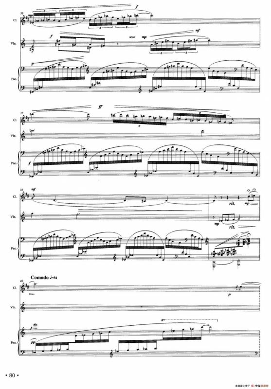 姆洛甲的咏叹狂想（单簧管+小提琴+钢琴）