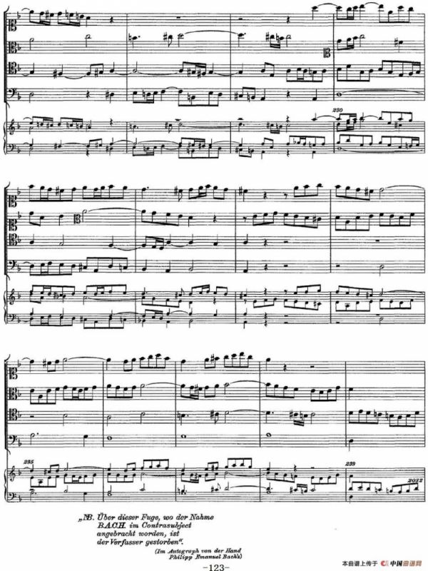 The Art of the Fugue BWV 1080（赋格的艺术-XIX）