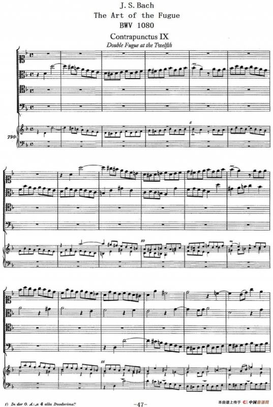 The Art of the Fugue BWV 1080（赋格的艺术-IX）