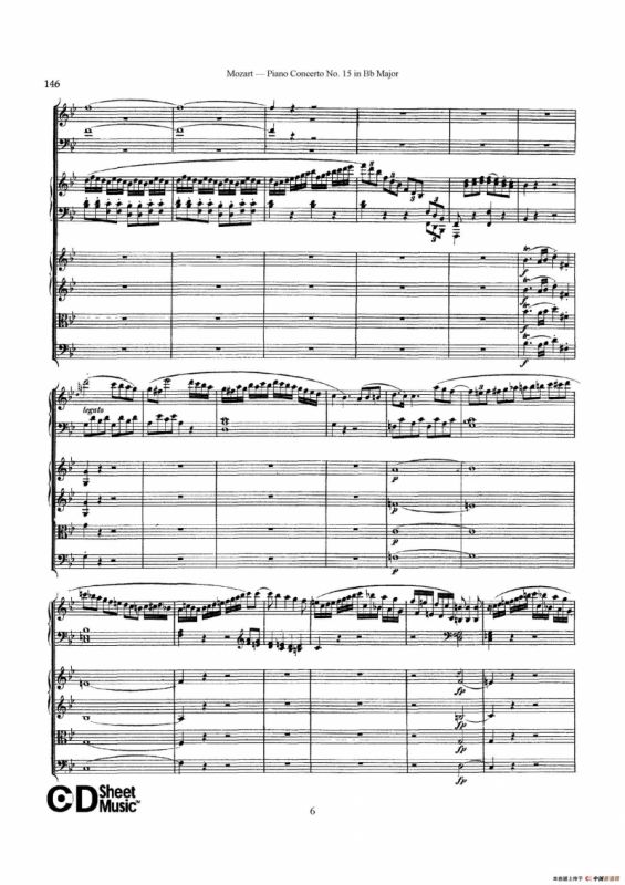 Piano Concerto No.15 in Bb Major K.450 - Full Score （降B大调钢琴协奏曲总谱）