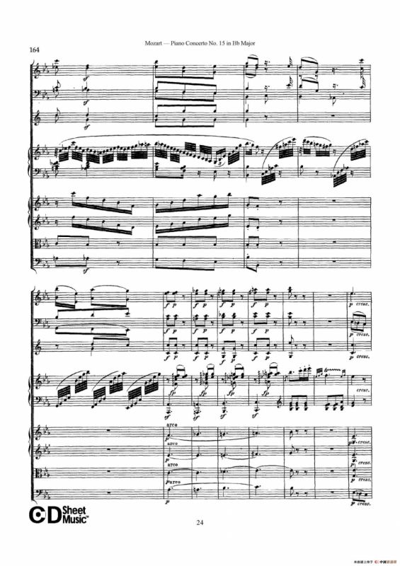 Piano Concerto No.15 in Bb Major K.450 - Full Score （降B大调钢琴协奏曲总谱）