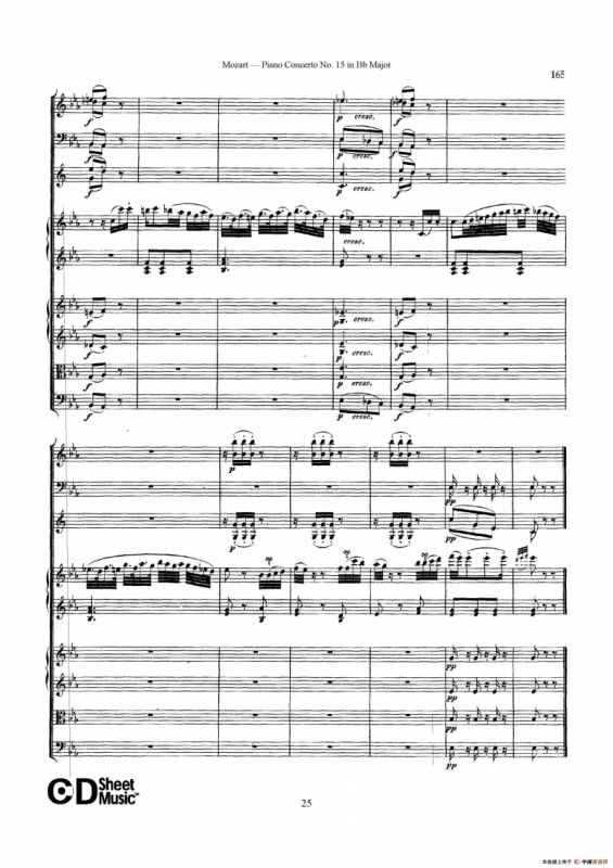 Piano Concerto No.15 in Bb Major K.450 - Full Score （降B大调钢琴协奏曲总谱）