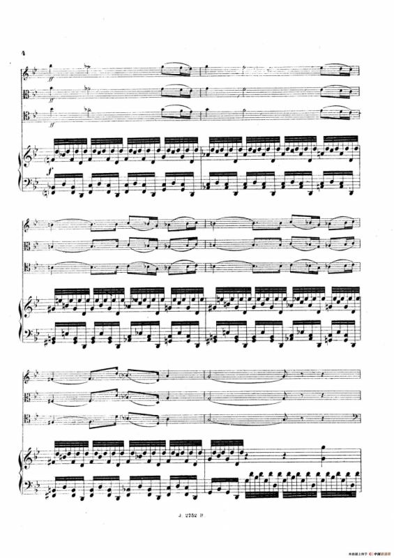 Piano Quartet No.2 in g Minor Op.45（g小调第二钢琴四重奏总谱）