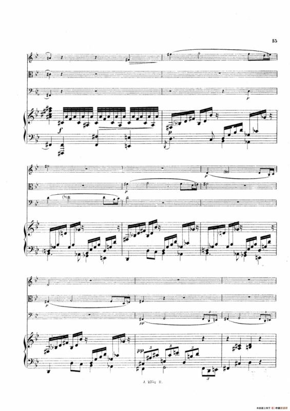 Piano Quartet No.2 in g Minor Op.45（g小调第二钢琴四重奏总谱）