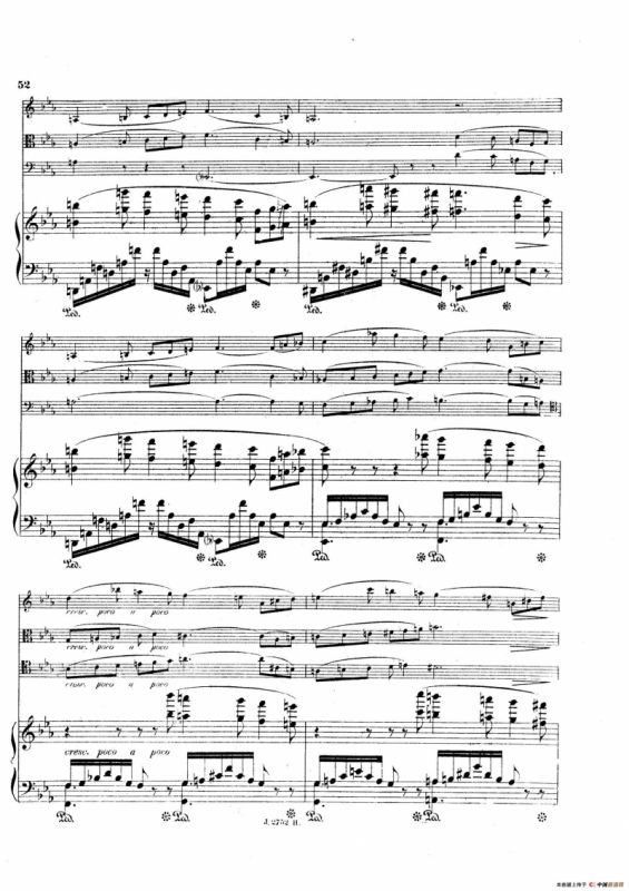 Piano Quartet No.2 in g Minor Op.45（g小调第二钢琴四重奏总谱）