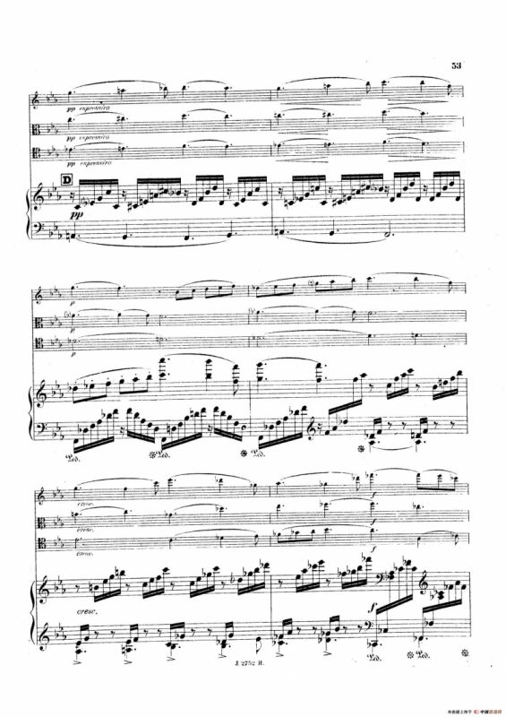 Piano Quartet No.2 in g Minor Op.45（g小调第二钢琴四重奏总谱）