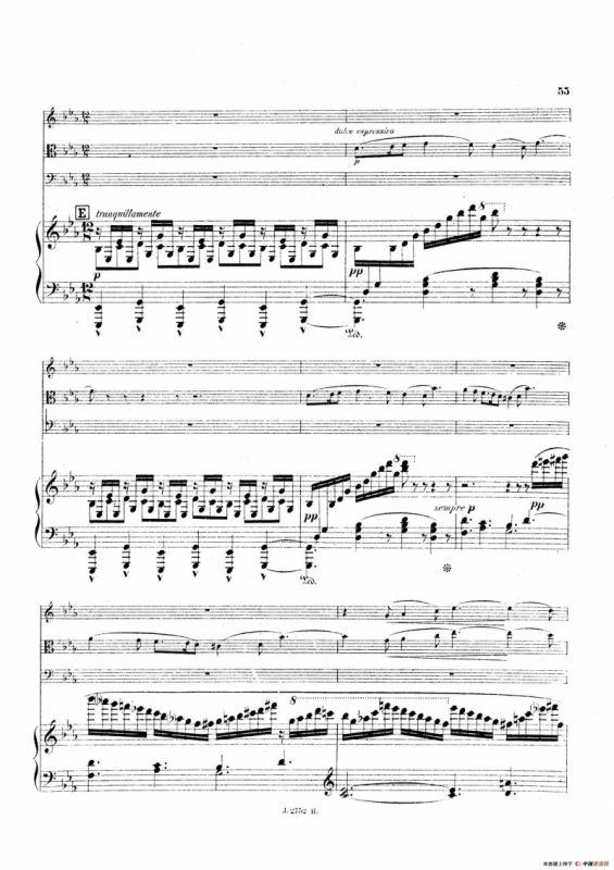 Piano Quartet No.2 in g Minor Op.45（g小调第二钢琴四重奏总谱）