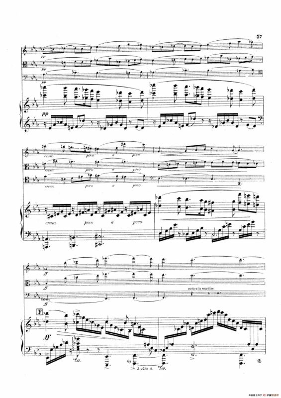 Piano Quartet No.2 in g Minor Op.45（g小调第二钢琴四重奏总谱）