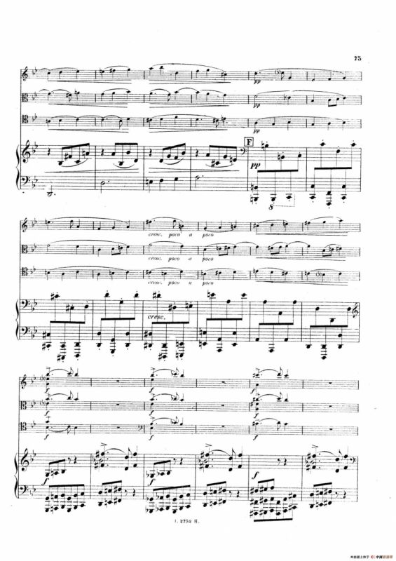 Piano Quartet No.2 in g Minor Op.45（g小调第二钢琴四重奏总谱）