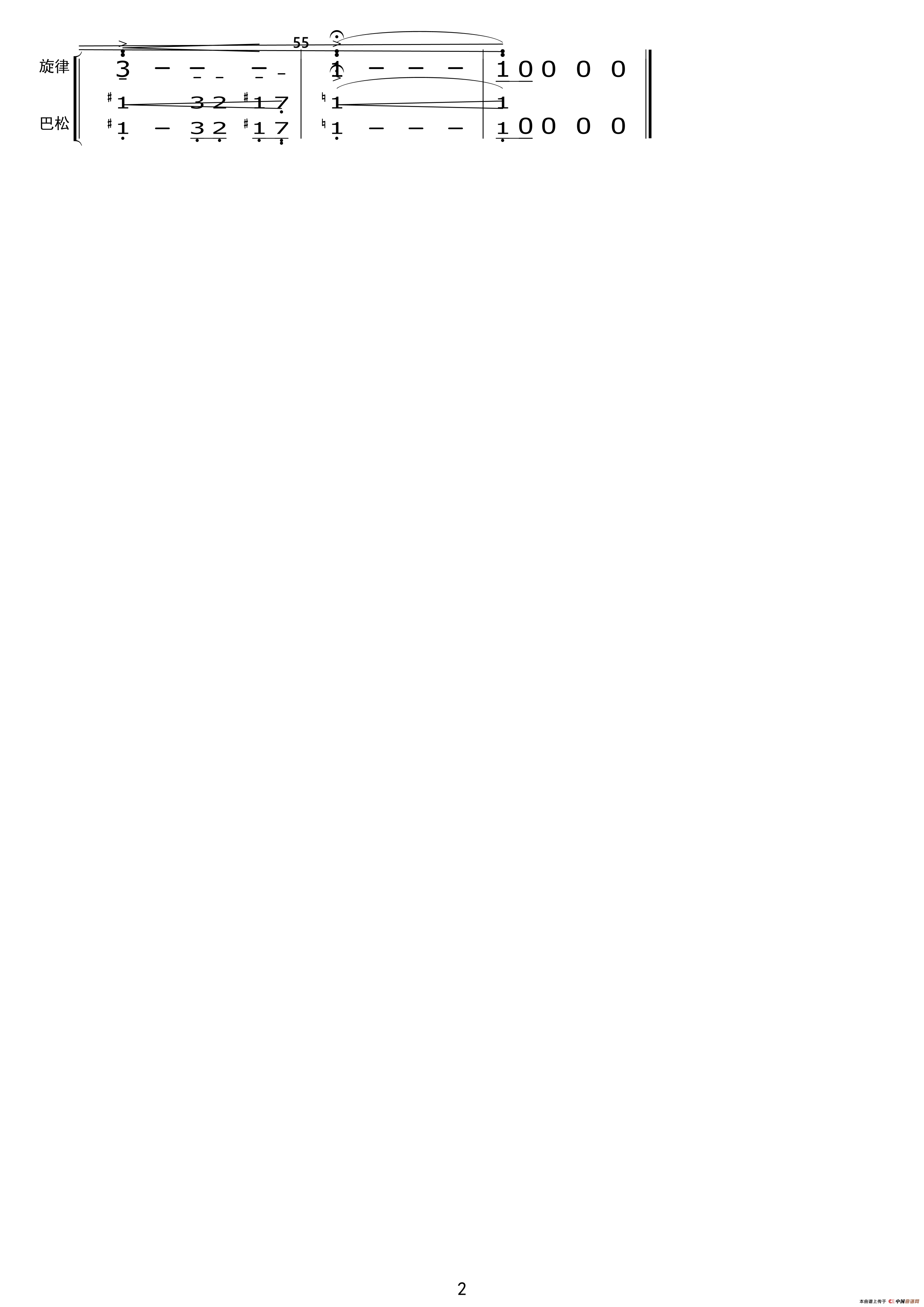 关峡：第一交响曲（简谱节选）