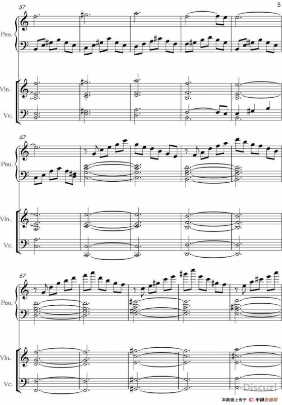 A小调浪漫曲（钢琴+小提琴+大提琴）