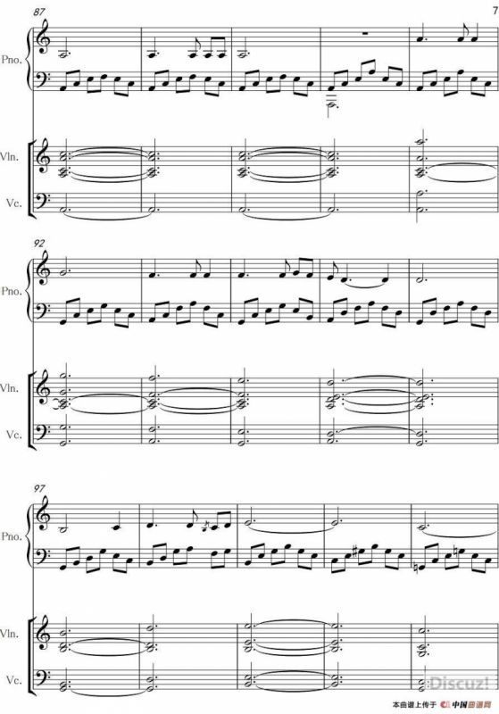 A小调浪漫曲（钢琴+小提琴+大提琴）