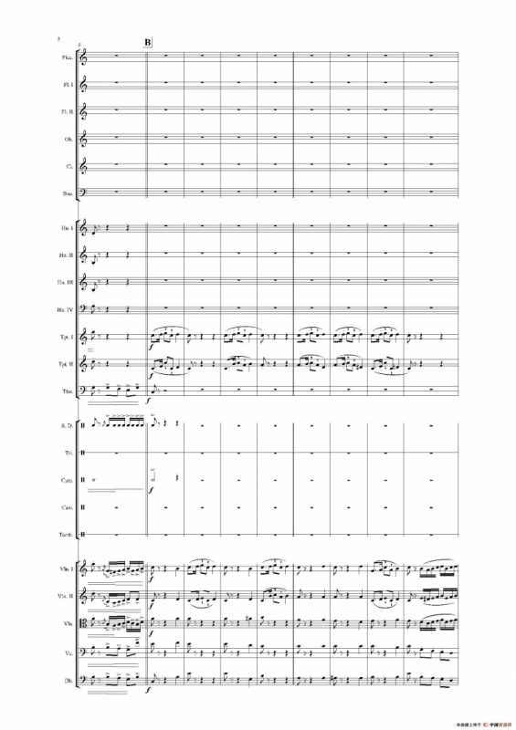 《来自皇室的舞蹈》管弦乐套曲：1.POLONAISE（波兰舞曲）（总谱）