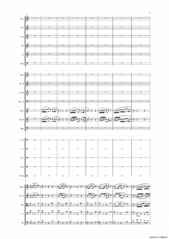 《来自皇室的舞蹈》管弦乐套曲：1.POLONAISE（波兰舞曲）（总谱）