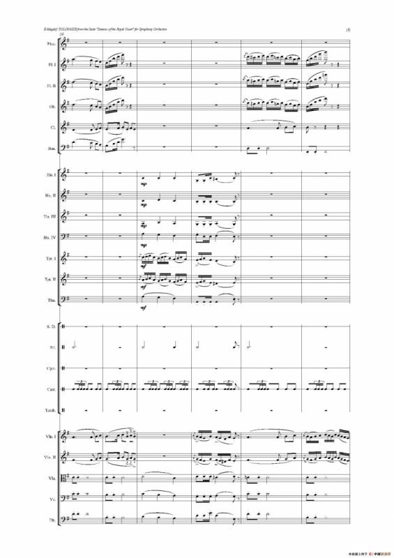 《来自皇室的舞蹈》管弦乐套曲：1.POLONAISE（波兰舞曲）（总谱）