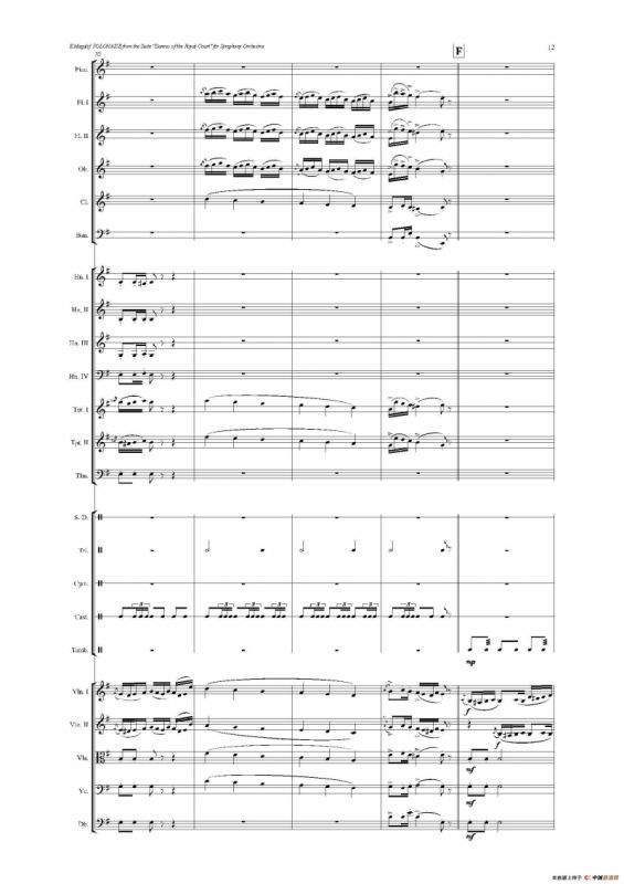 《来自皇室的舞蹈》管弦乐套曲：1.POLONAISE（波兰舞曲）（总谱）