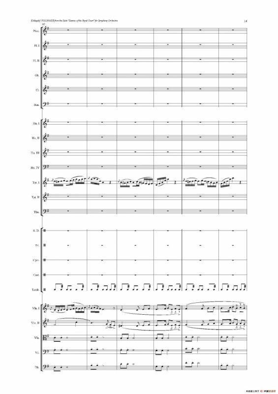 《来自皇室的舞蹈》管弦乐套曲：1.POLONAISE（波兰舞曲）（总谱）