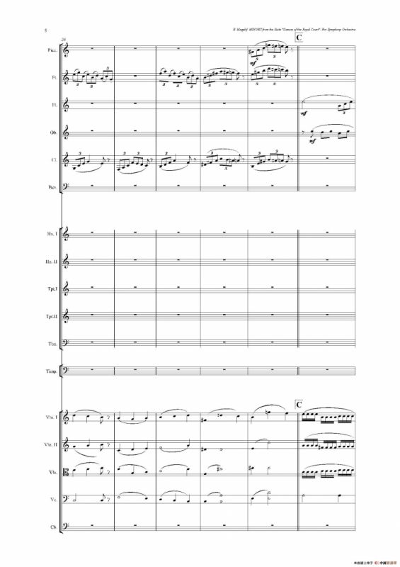 《来自皇室的舞蹈》管弦乐套曲：2.MINUET（小步舞曲）（总谱）
