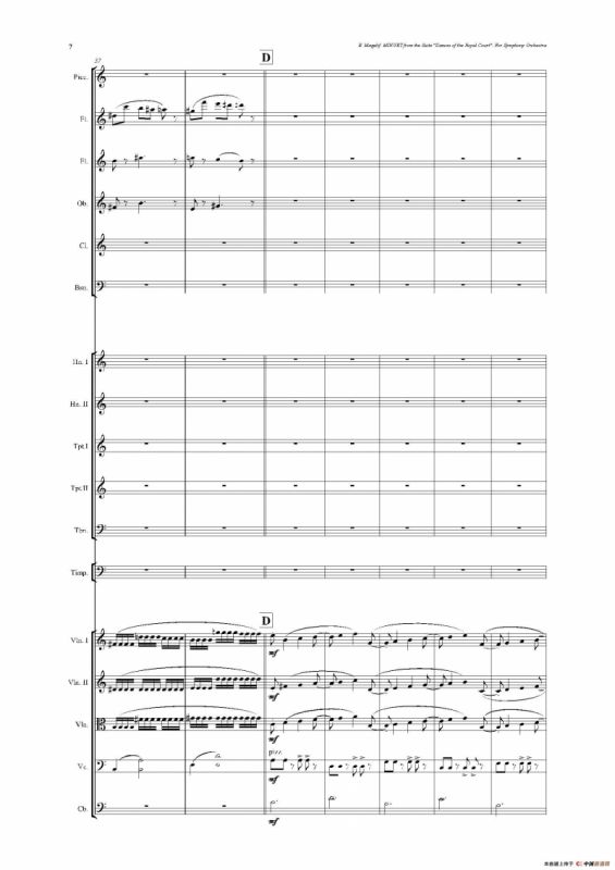 《来自皇室的舞蹈》管弦乐套曲：2.MINUET（小步舞曲）（总谱）