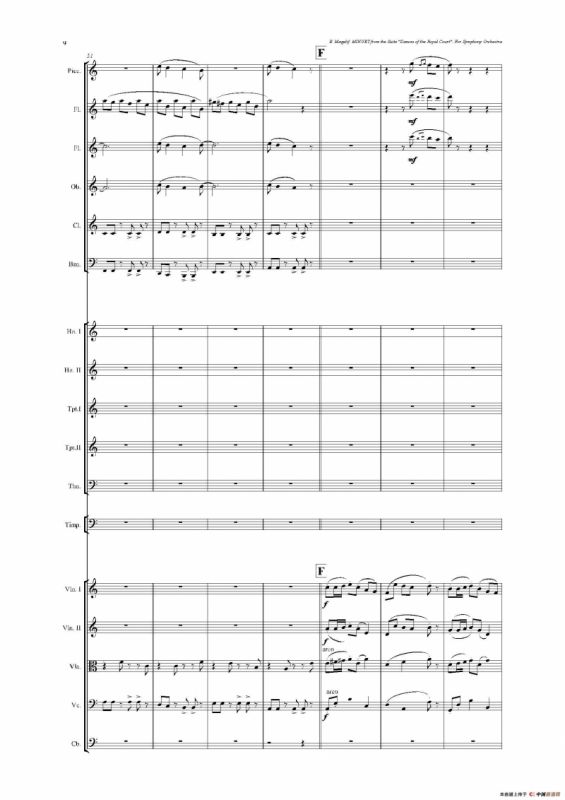 《来自皇室的舞蹈》管弦乐套曲：2.MINUET（小步舞曲）（总谱）