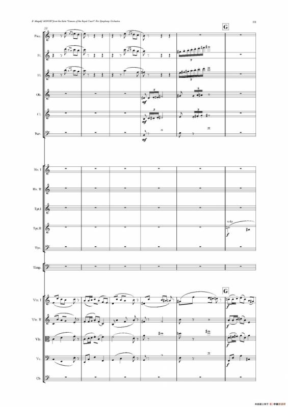 《来自皇室的舞蹈》管弦乐套曲：2.MINUET（小步舞曲）（总谱）