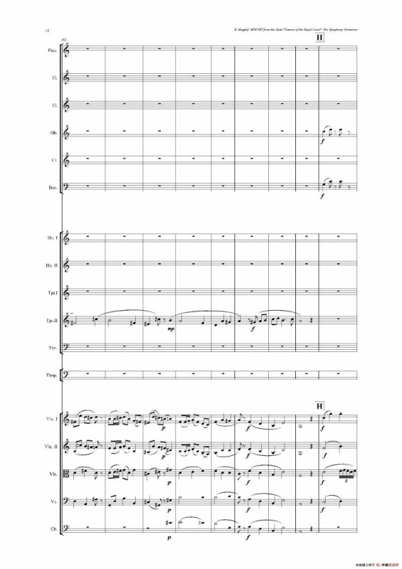 《来自皇室的舞蹈》管弦乐套曲：2.MINUET（小步舞曲）（总谱）