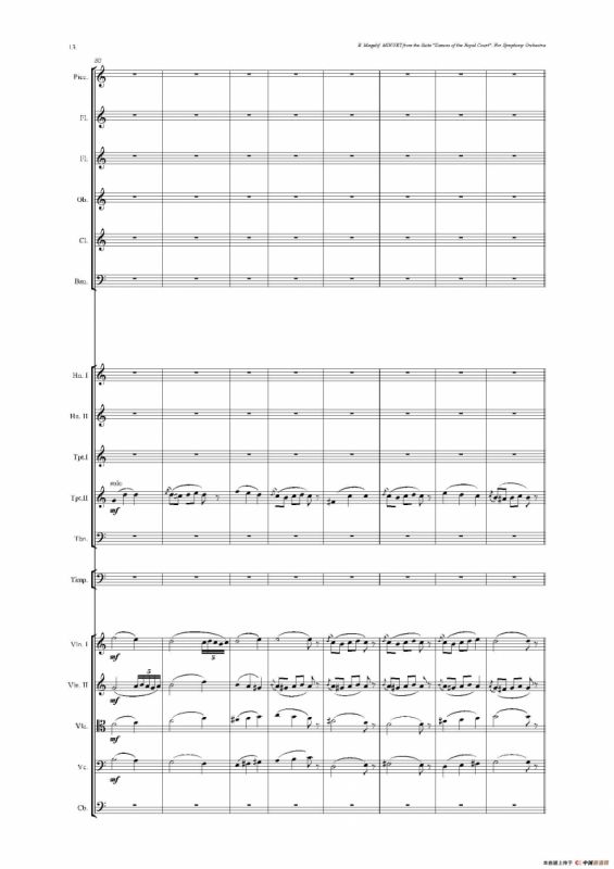 《来自皇室的舞蹈》管弦乐套曲：2.MINUET（小步舞曲）（总谱）